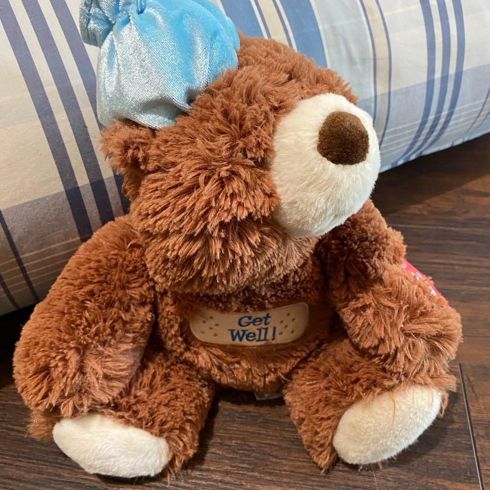 Aurora Get Well 12" Brown Teddy Bear - Picture 5 of 5
